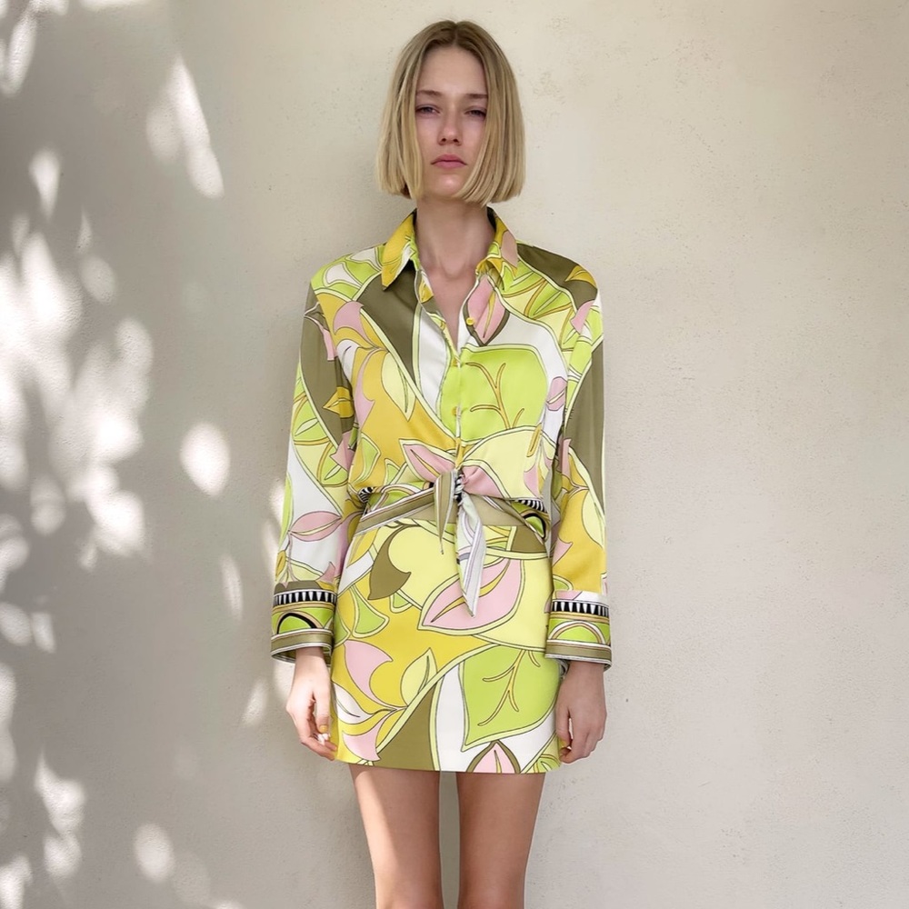 Zara short printed skirt